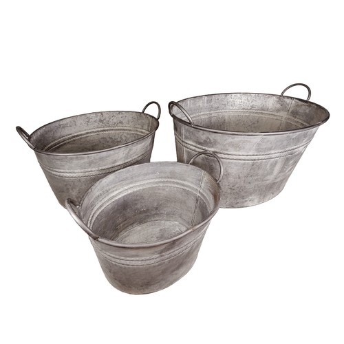 Zinkwanne oval 3er - , set
